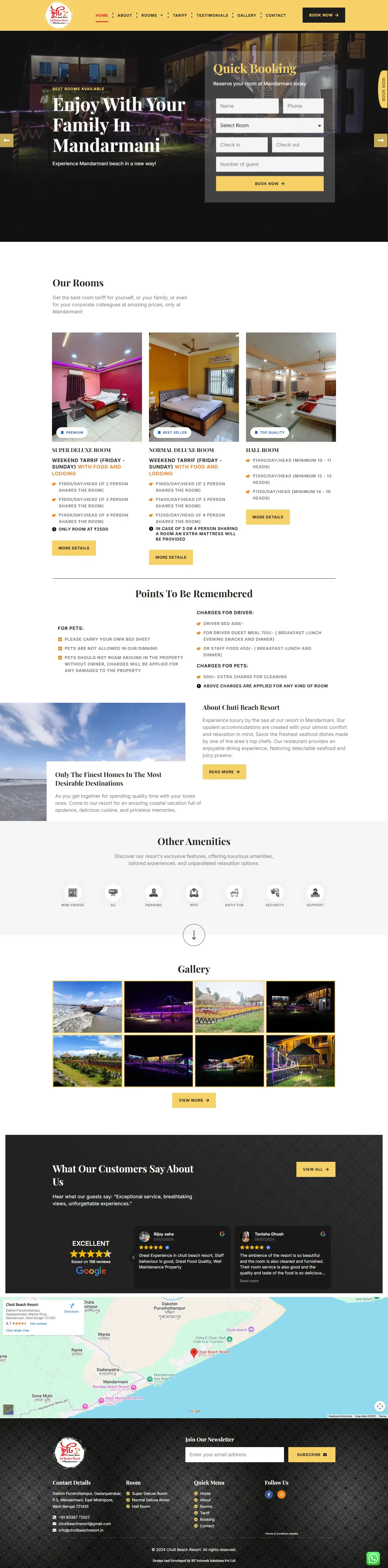Responsive website design desktop view.