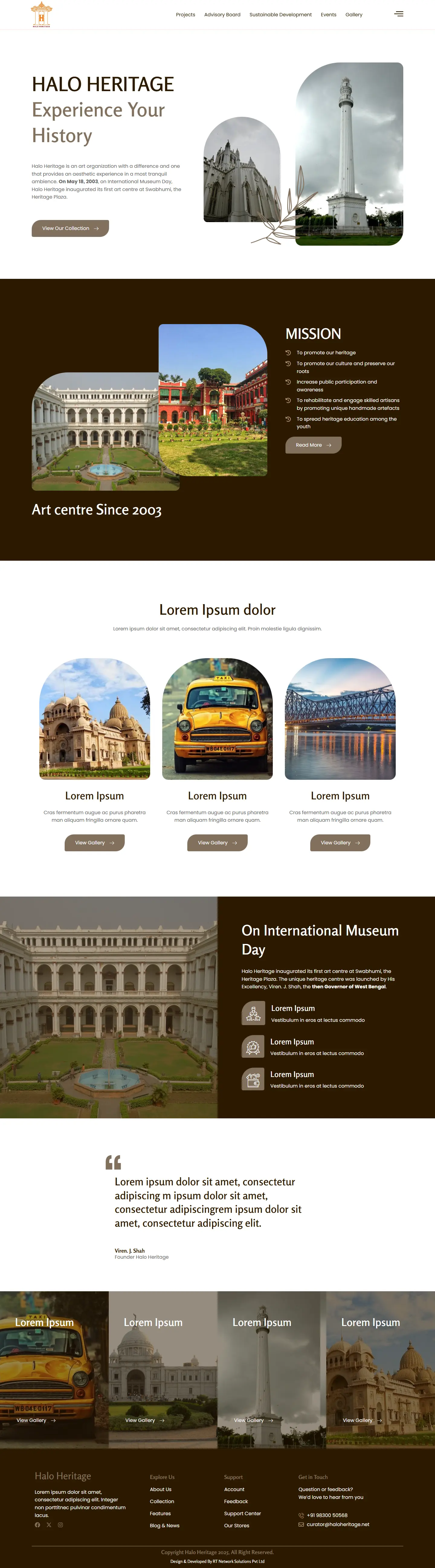 Responsive website design desktop view.
