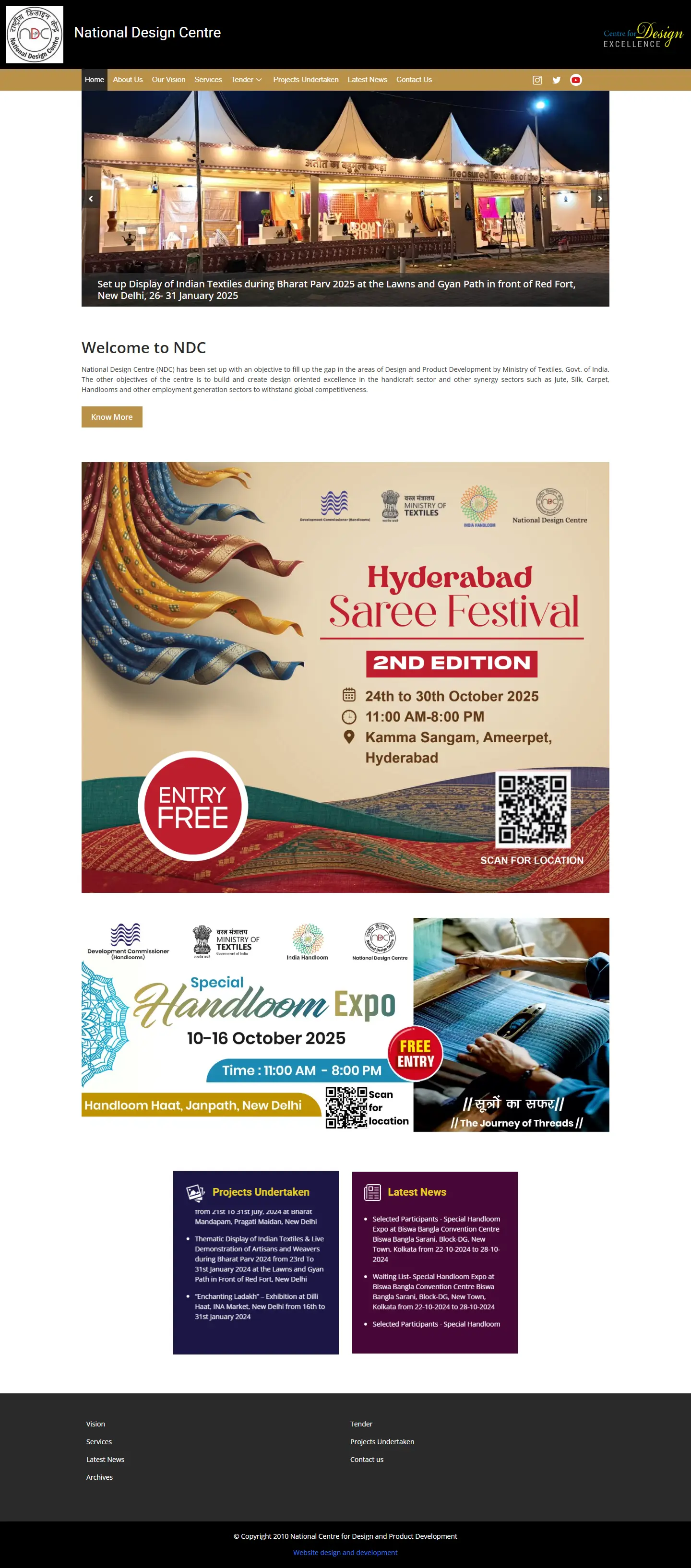 Responsive website design desktop view.