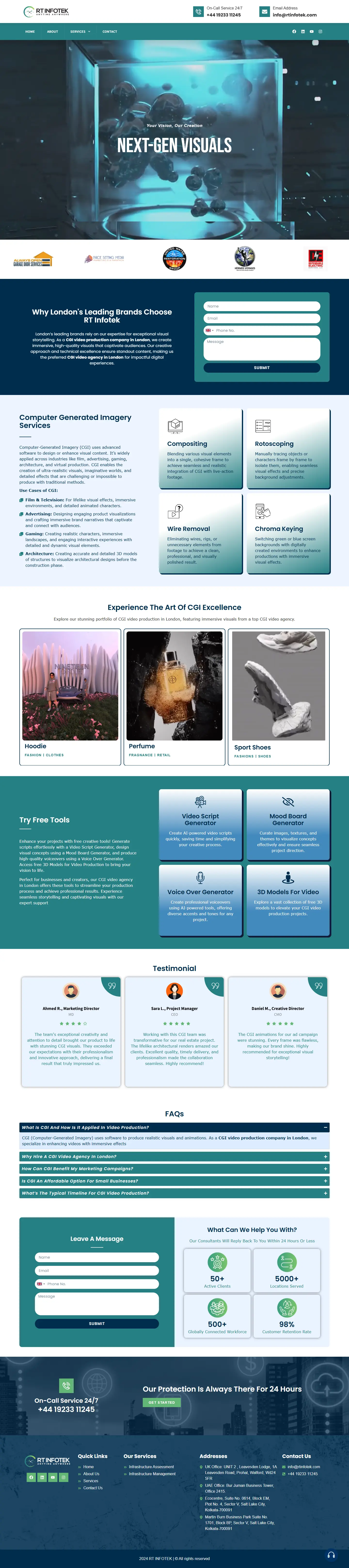Responsive website design desktop view.